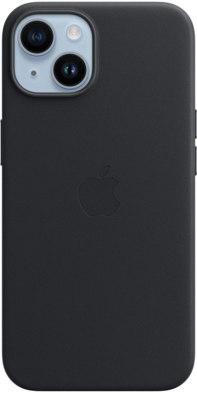 Купить Чехол Apple iPhone 14 Leather Case with MagSafe, midnight (MPP43FE/A)